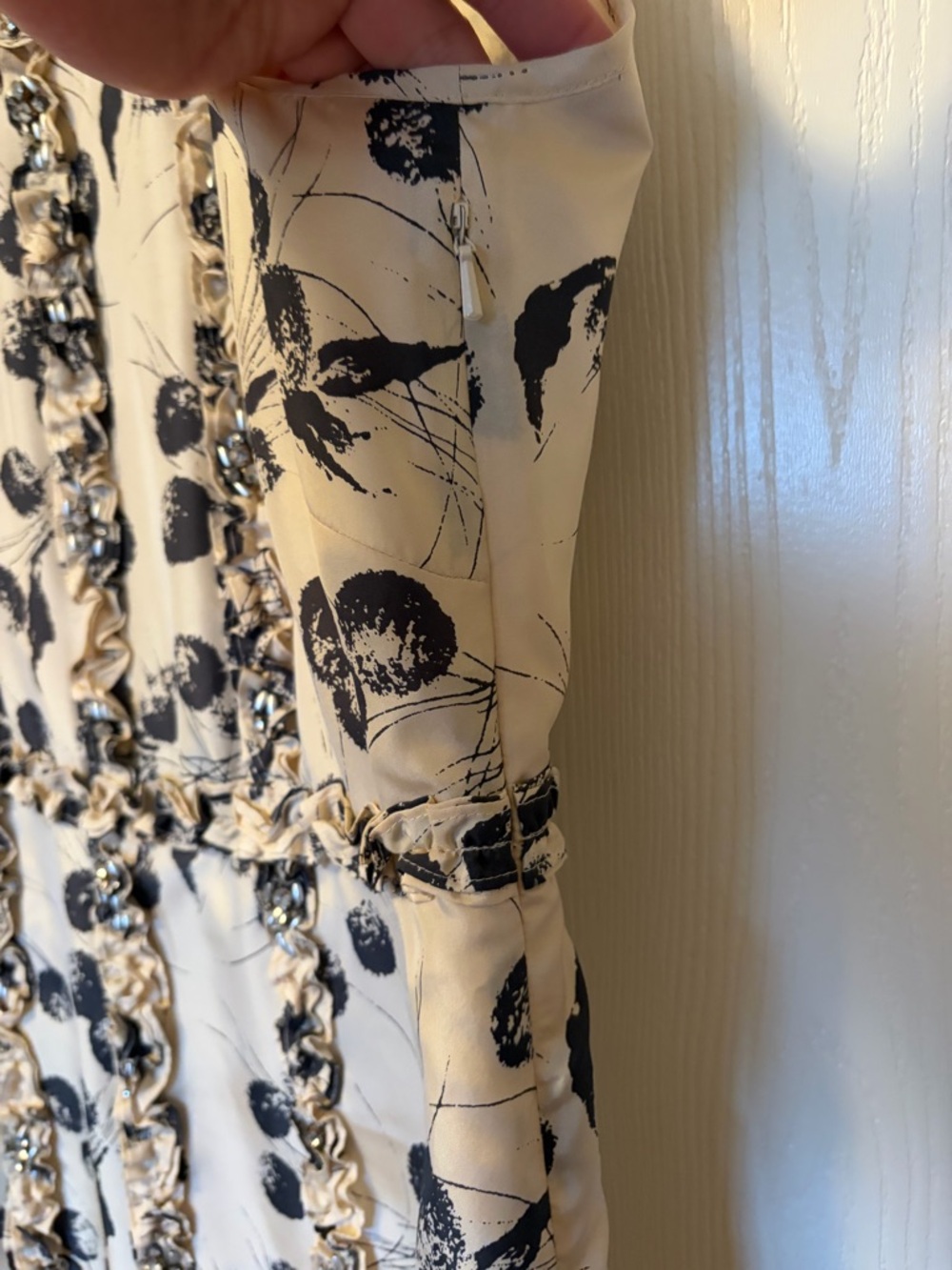 NWOT Boden Limited Edition Silk Embellished Sleeveless Cream Floral Dress Size 6 - Picture 8 of 14